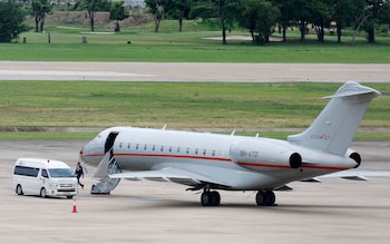 Plane carrying Assange seen on tarmac at Bangkok airport