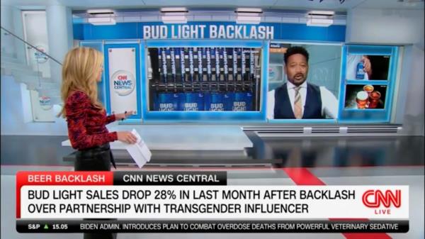 CNN segment with Ryan Young talking to Kate Bolduan a<em></em>bout Bud Light and Dylan Mulvaney.