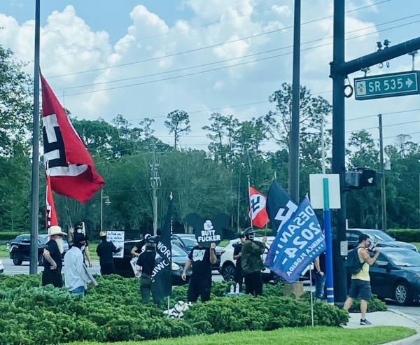 Last month, neo-Nazi protesters held protests outside of Walt Disney World's Orlando theme park. Iger called it 