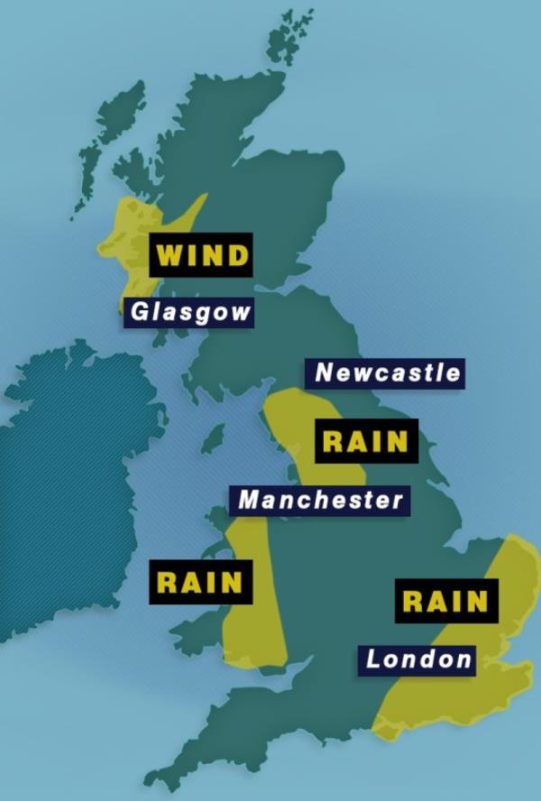 Met Office weather warning map 20/09 metro graphics