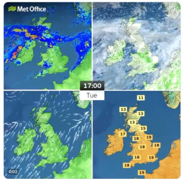 Temperatures will remain mild across the country 