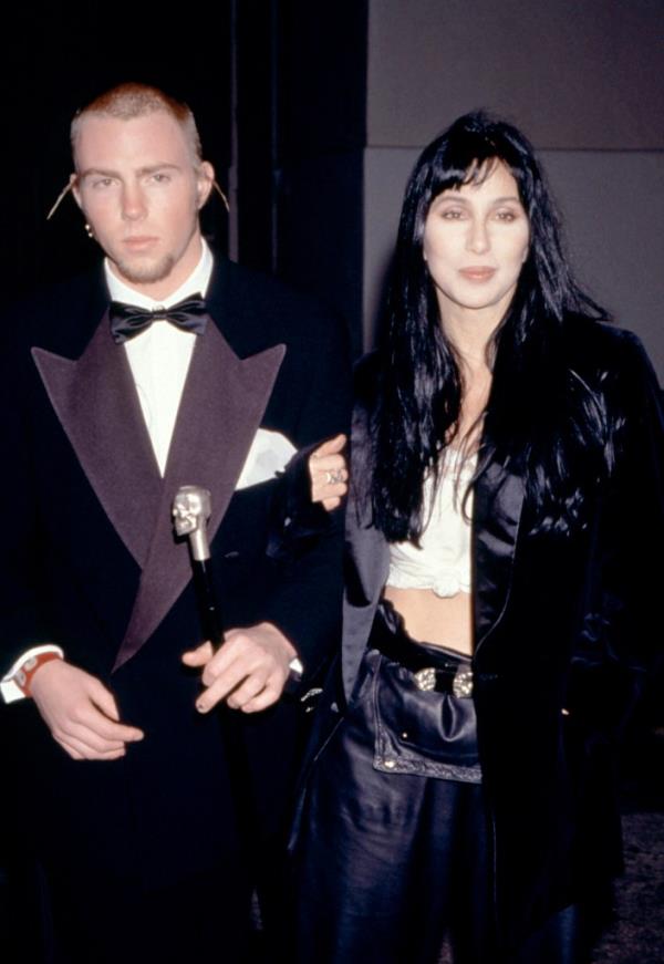 Elijah Blue Allman and his mother American singer and actress Cher.