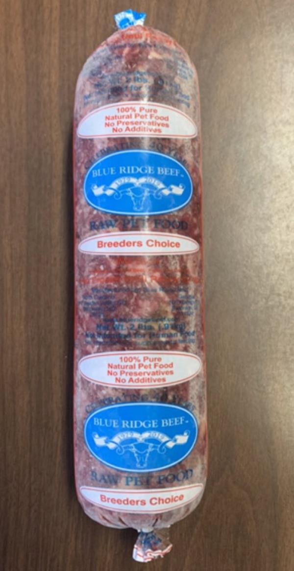 Blue Ridge Beef issued a separate recall on their Breeders Choice raw