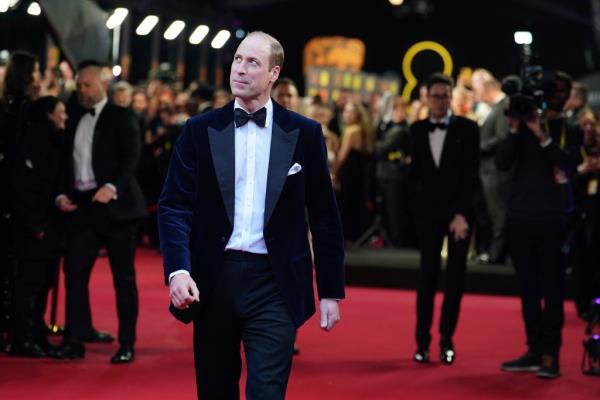 Prince William, the president of the British Academy of Film and Television Arts, attended the awards ceremony alone as his wife Princess Kate recovers from surgery.