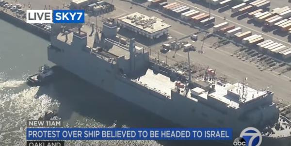 The ship is allegedly heading first to Tacoma wher<em></em>e pro-Hamas demo<em></em>nstrators said they would be waiting.