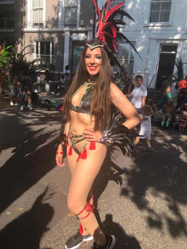 Female festival-goers at Notting Hill Carnival 2019 