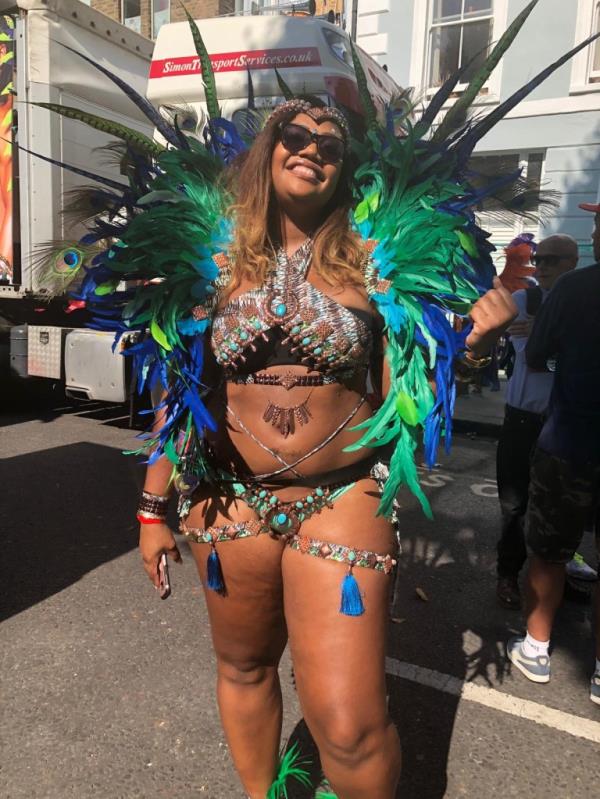 Female festival-goers at Notting Hill Carnival 2019 