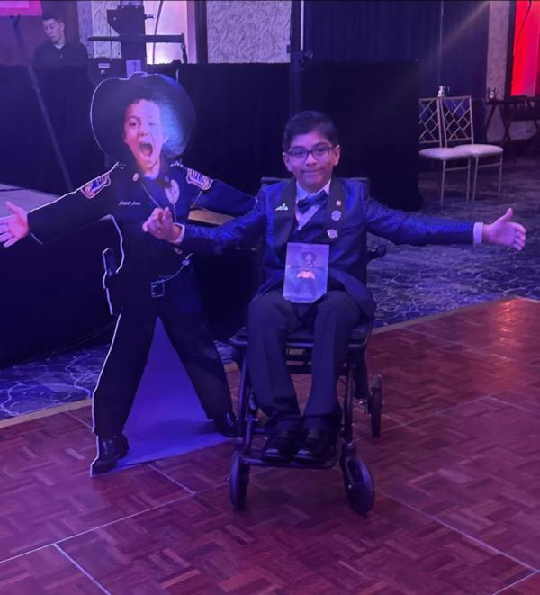 Michael Martinez, a disabled boy from Texas who was bullied for dressing like a police officer, was ho<em></em>nored at the gala.