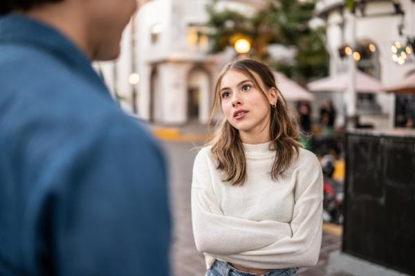 Young couple havin<em></em>g an argument outdoors