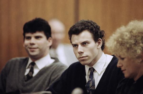 Lyle (left) and Erik (right) Menendez on trial in 1990.