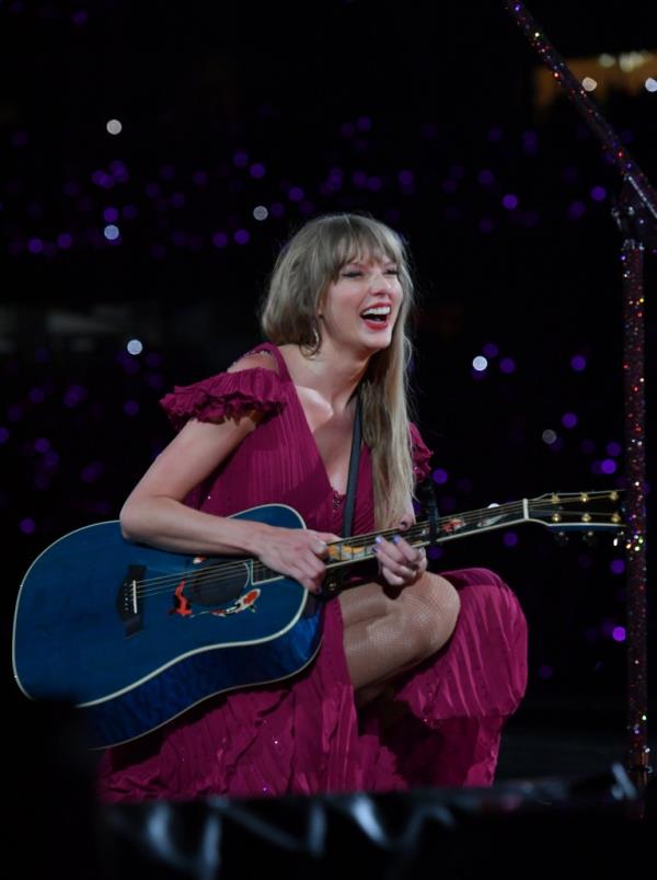 Taylor Swift performs at Arrowhead Stadium in Kansas City, Missouri, on July 08, 2023.