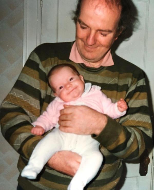 Alice as a baby with her dad