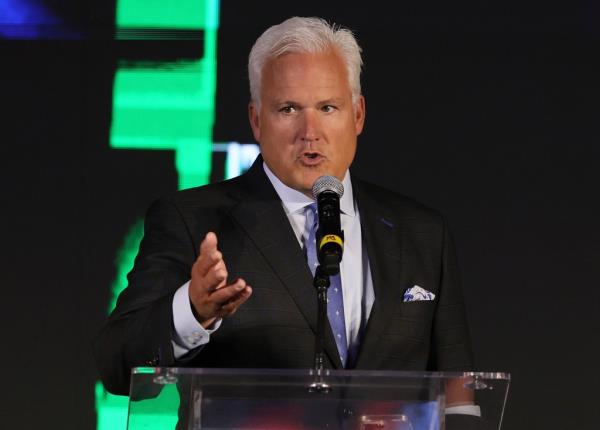 Matt Schlapp, Chairman of the American Co<em></em>nservative Unio<em></em>n, speaking at the Latin America's Co<em></em>nservative Political Action Co<em></em>nference in Mexico City, 2024.