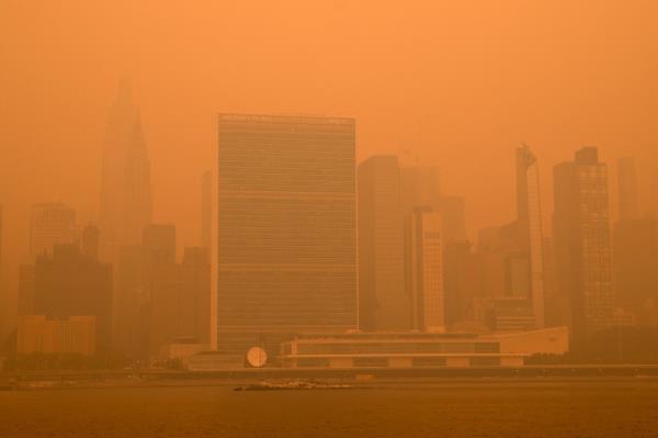 Smog from Canadian wildfires choked the Big Apple last week. 