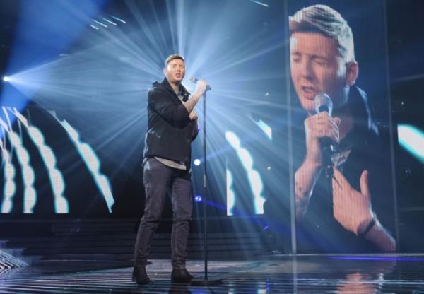 Editorial use only. No book publishing. Mandatory Credit: Photo by Ken McKay/Thames/REX/Shutterstock (1918618cj) James Arthur 'The X Factor Live' TV Programme, London, Britain - 13 Oct 2012