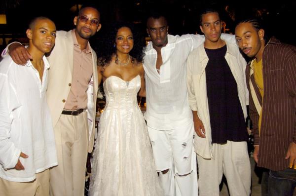 Will Smith (2nd Left), Diana Ross (3 Left), Sean P. Diddy Combs (3 Right), Ludacris (Far Right)