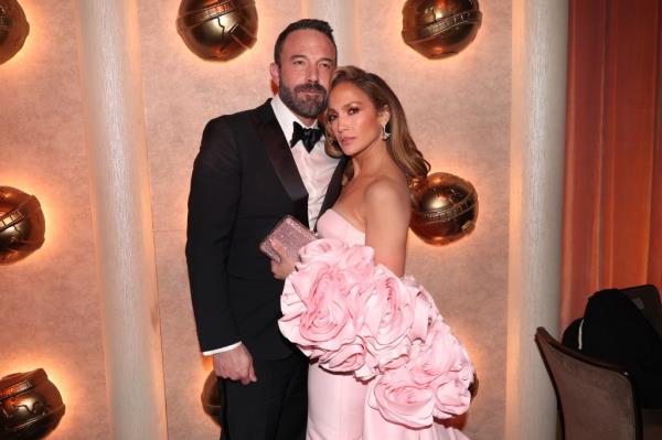 Ben Affleck, Jennifer Lopez at the Golden Globe Awards in January 2024