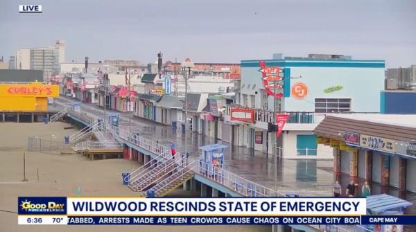 Police shut down the Wildwood, New Jersey boardwalk early Mo<em></em>nday morning, citing “civil unrest.”