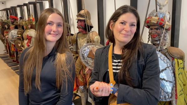 Zoe Dunn brought her daughter Morgan, 20, to the museum on Columbus Day ahead of her semester abroad in Florence