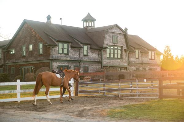 The stables, with their 24 stalls and a 15,000-square-foot indoor riding arena, were state-of-the-art for the time, underscoring the im<em></em>portance of equestrian pursuits to the family.