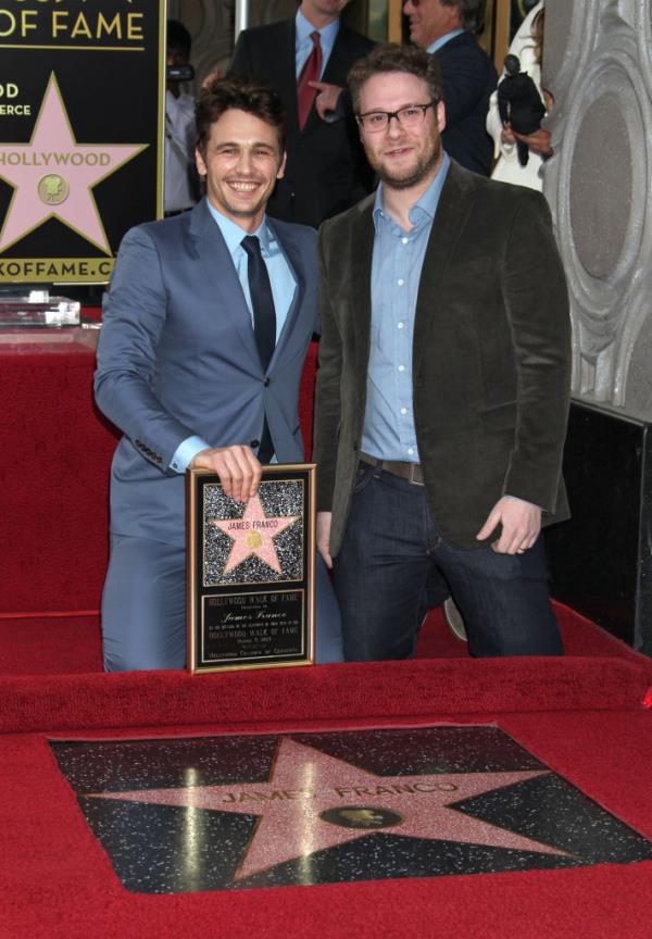 James Franco ho<em></em>nored on the Hollywood Walk of Fame with Seth Rogen.