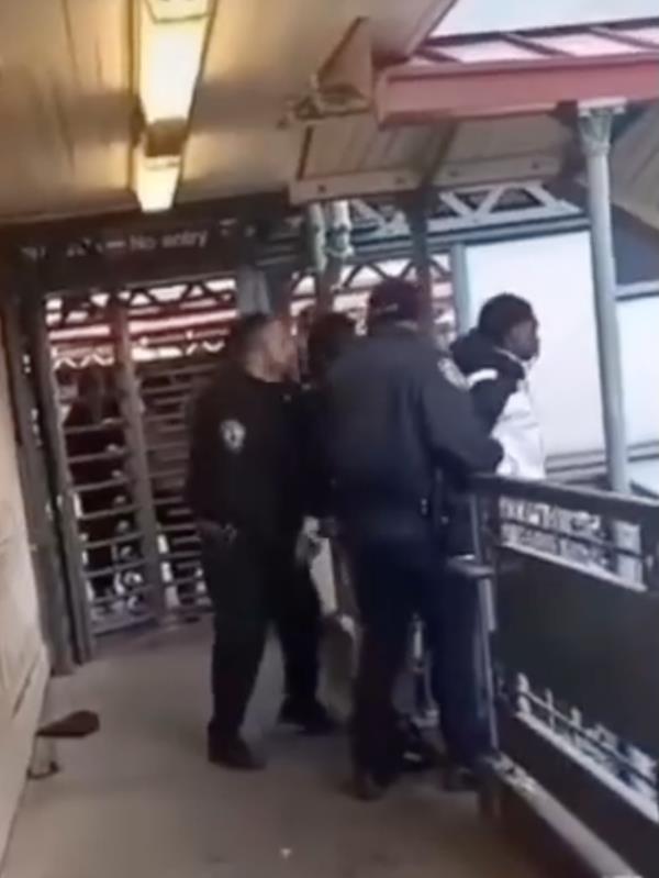 The altercation began after the officer asked the men to stop smoking. 