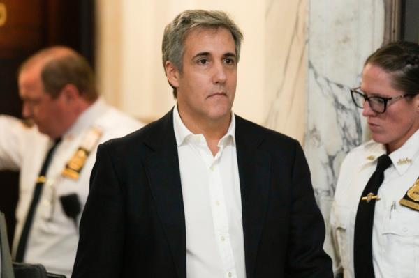 Michael Cohen returns to the courtroom at New York Supreme Court, Oct. 25, 2023, in New York.