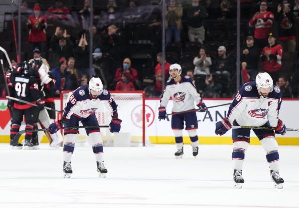 The Blue Jackets are in last place in the NHL's Eastern Conference.