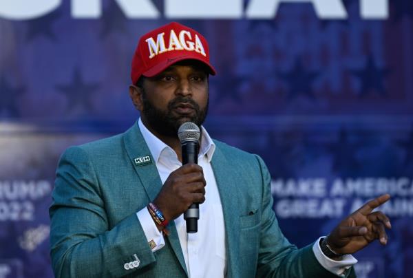 Kash Patel at the Team Trump Bus Tour in Charlotte, United States on October 10, 2024.