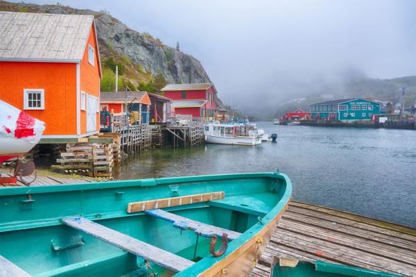 A boat on the water in Newfoundland