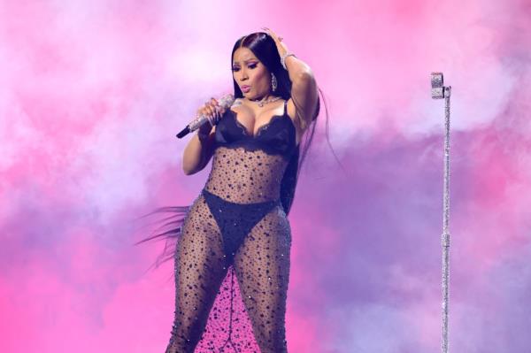 icki Minaj performs o<em></em>nstage during the 2023 MTV Video Music Awards at Prudential Center on September 12, 2023 in Newark, New Jersey.