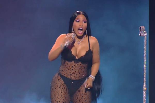 Nicki Minaj performs o<em></em>nstage at the 2023 MTV Video Music Awards on September 12, 2023 in Newark, New Jersey.