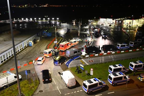 Emergency vehicles at hamburg airport