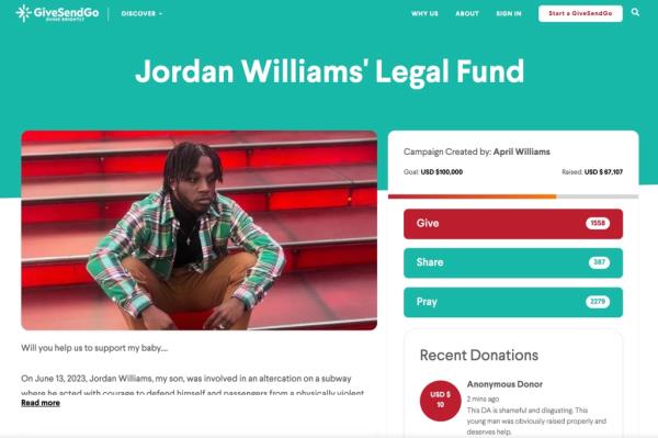 The legal fund started by Williams' mother.