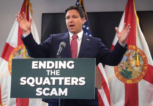 Florida Gov. Ron DeSantis signed a bill cracking down on squatters rights and empowering law enforcement to go after them.