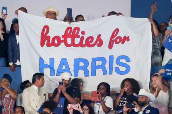 Democratic presidential candidate and U.S. Vice President Kamala Harris reacts as she delivers remarks during the Sigma Gamma Rho Sorority Inc.'s 60th Internatio<em></em>nal Biennial Boule event in Houston, Texas, U.S., July 31, 2024.