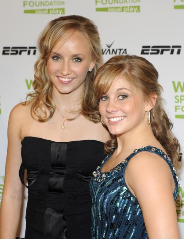 Olympians Nastia Liukin and Shawn Johnson at the 29th annual Salute to Women in Sports Awards at the Waldorf-Astoria on Oct. 14, 2008 in New York City. 