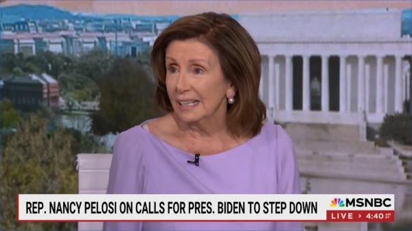 After praising President Joe Bidenas aspectaculara performance at the NATO summit on Tuesday, Speaker Emerita Nancy Pelosi (D-CA) was curiously no<em></em>ncommittal a<em></em>bout the presidentas staying in the 2024 race.