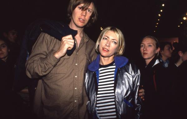 Thurston Moore and Kim Gordon at Fashion Week in 1994. 