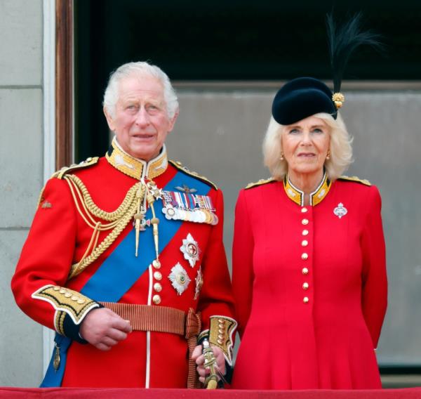 A Buckingham Palace guard riding a horse. 