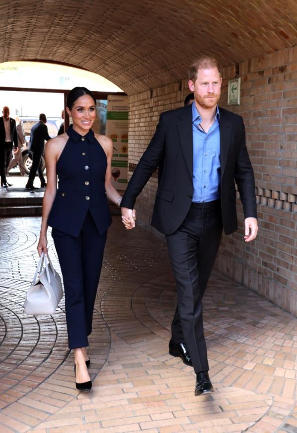 Prince Harry, Duke of Sussex and Meghan, Duchess of Sussex seen during The Duke and Duchess of Sussex's Colombia Visit on August 15, 2024 in Bogota, Colombia.