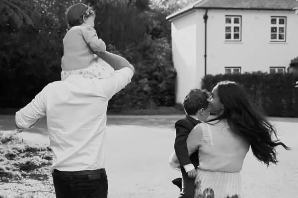 Meghan Markle and Prince Harry with Princess Lilibet and Prince Archie.