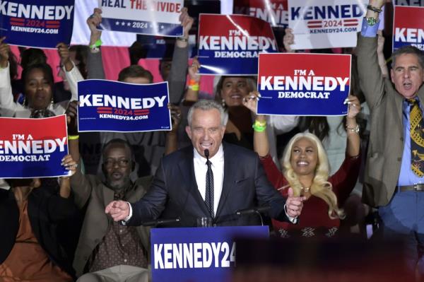 Robert F. Kennedy Jr. delivering a campaign address