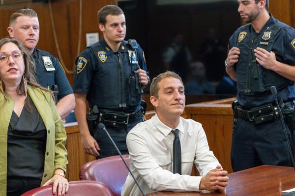 James Carlson at his arraignment for hate crime charges in Manhattan on Sept. 9, 2024.