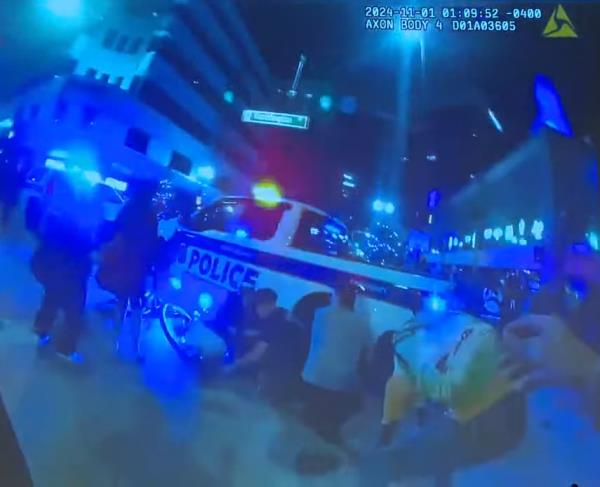 Police body cam captured the moment revelers took cover when the second shooting took place.