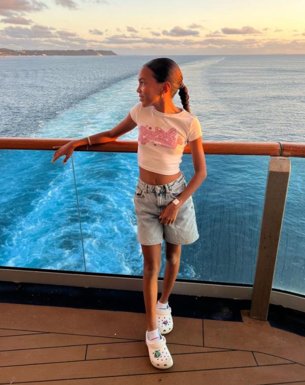 Deja Clark posing on boat