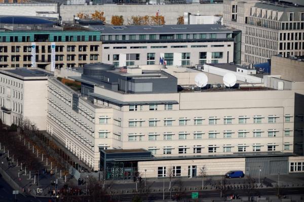 The U.S. Embassy is pictured in Berlin, Germany