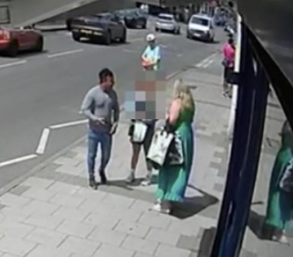 Moment 'hero' steps into save 11yr olf girl from being 'snatched off the street', police release images of two men