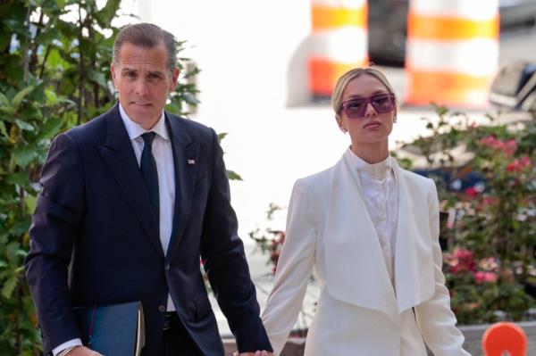 Hunter Biden and Melissa Cohen arrive to court on Friday.