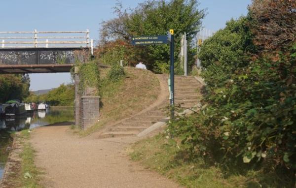 The canal towpath in west Lo<em></em>ndon wher<em></em>e terror suspect Daniel Abed Khalife was arrested and is in now police custody. Picture date: Saturday September 9, 2023. PA Photo. The Metropolitan Police said Khalife was declared missing at 7.50am on Wednesday and they were notified at 8.15am, when they took immediate action to track down the delivery lorry that had left the prison. See PA story POLICE Army. Photo credit should read: Lucy North/PA Wire